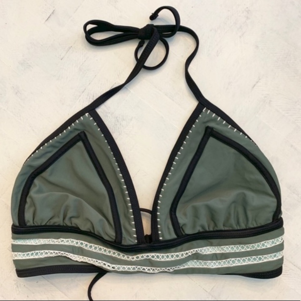 Green Xhilaration Bikini Top Size Small